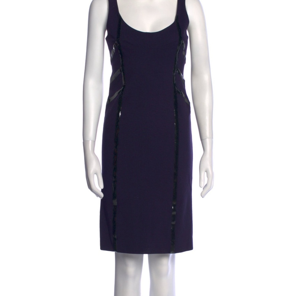 Versace Scoop Neck Shift Dress Small